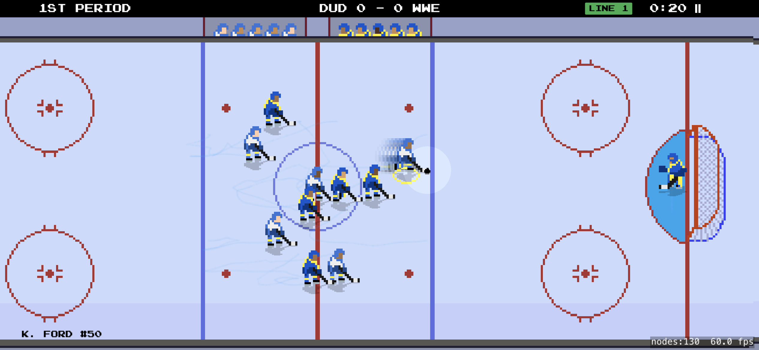 Rushing the puck into the offensive zone